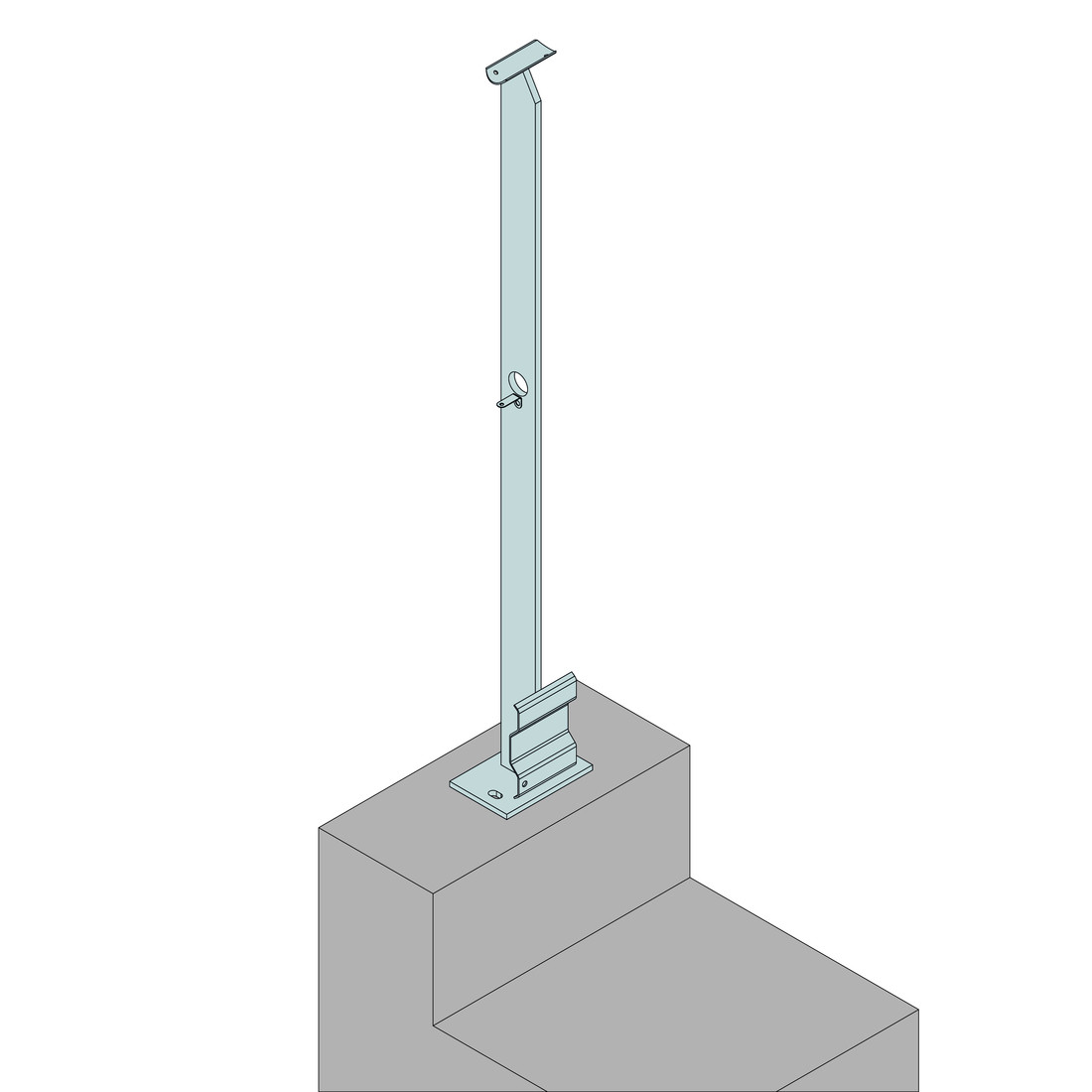 Garde-corps ACIER60 fixation sur platine