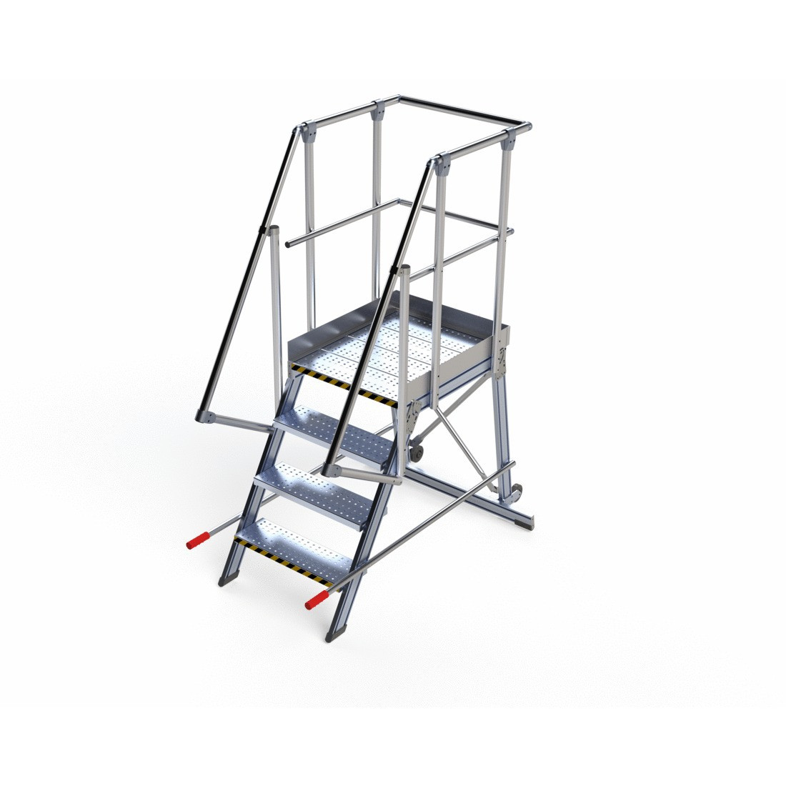 Marchepied roulant sur 2 roues 60° largeur 800 mm