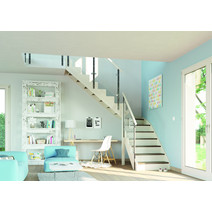 Escalier en bois à double limon