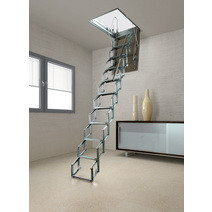 Escalier escamotable type pantographe en aluminium