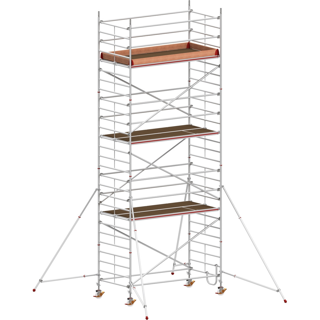 Echafaudage roulant 90 x 250 x 6,2 m hauteur travail