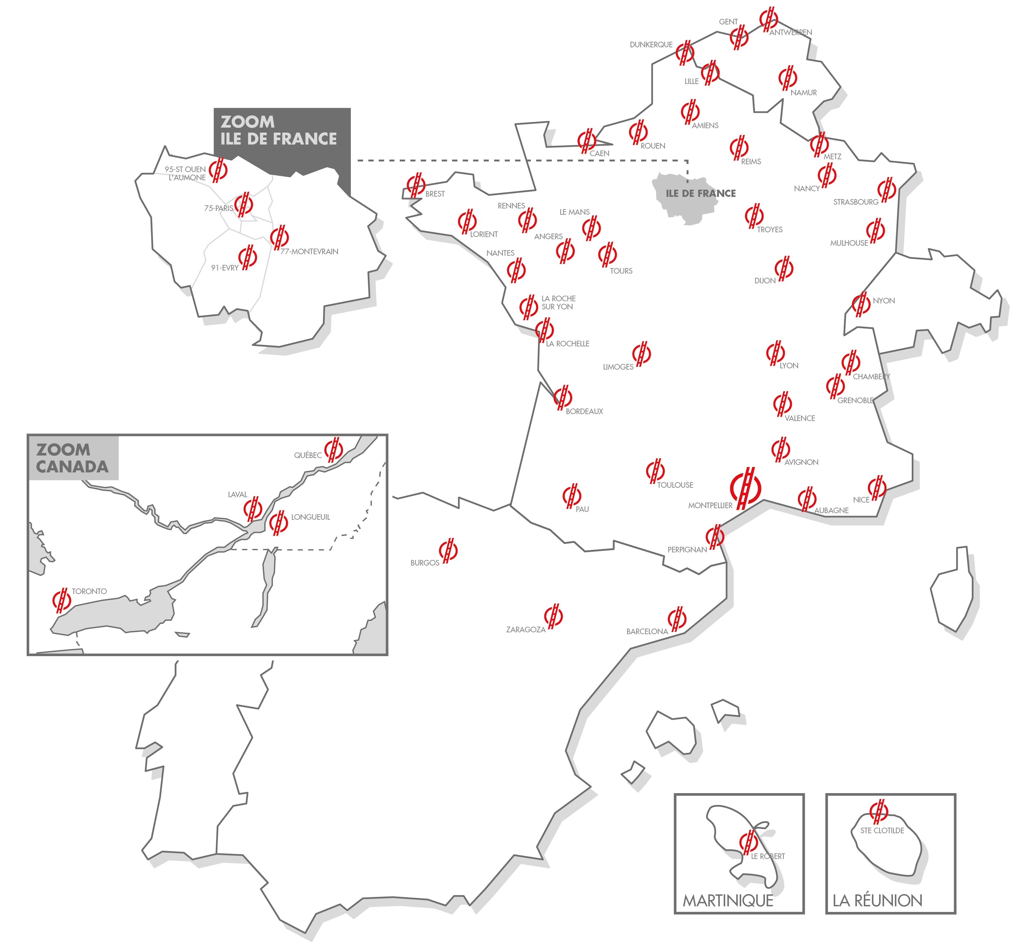 Réseau de franchise L'Echelle Européenne