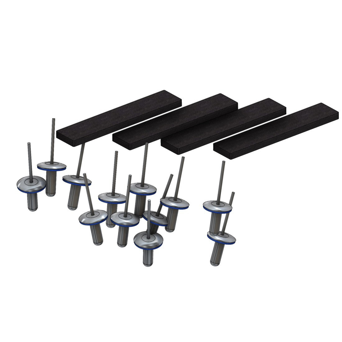 Lot de 12 rivets + bande EPDM CONEKT