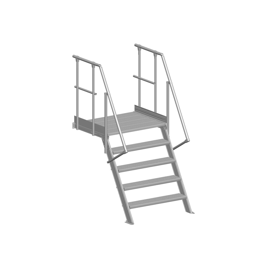 Escalier industriel avec plate-forme 60° Largeur 1000 mm