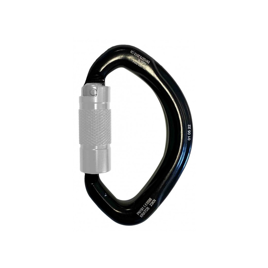 Mousqueton LUNA demi-rond multidirectionnel 1/4 tour