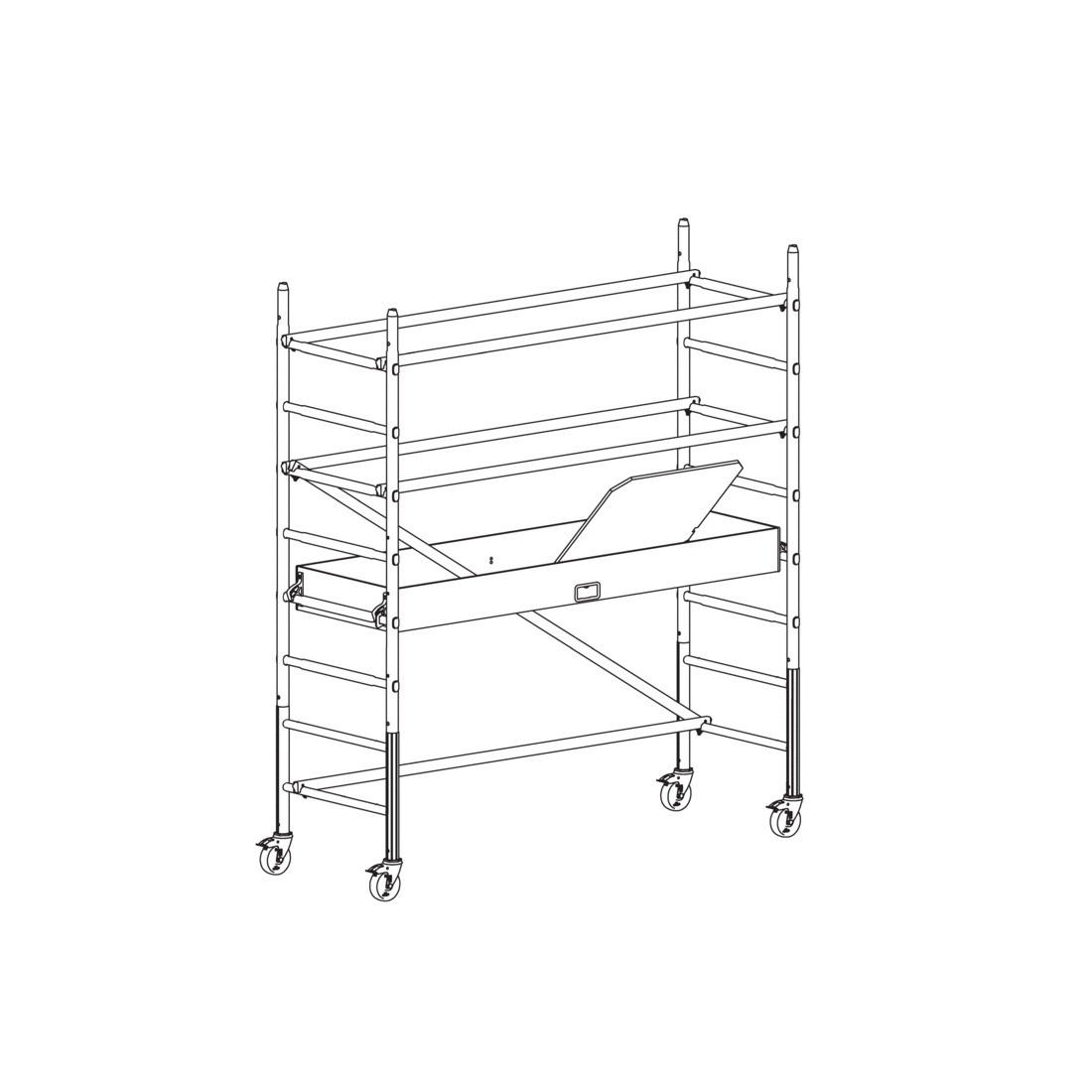 Échafaudage roulant SEECURO BAT - 3,24 m