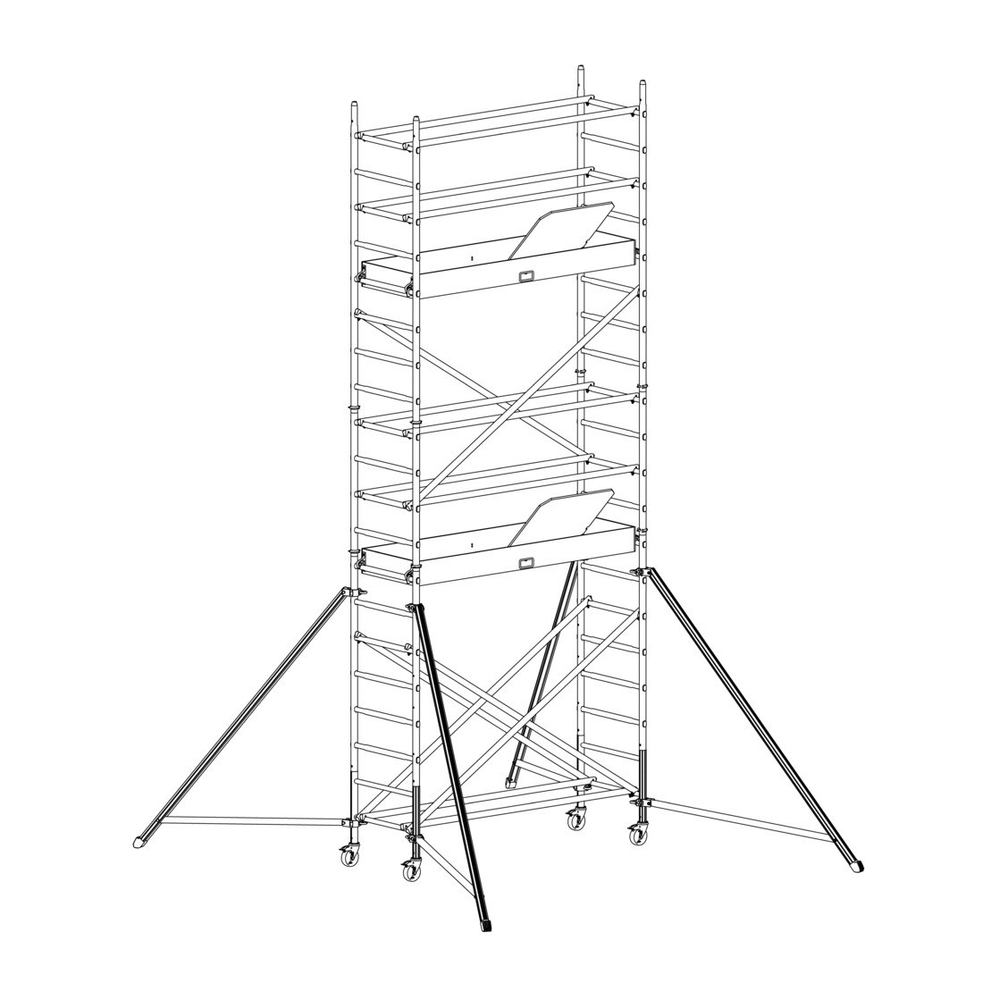 Échafaudage roulant SEECURO BAT - 6,24 m