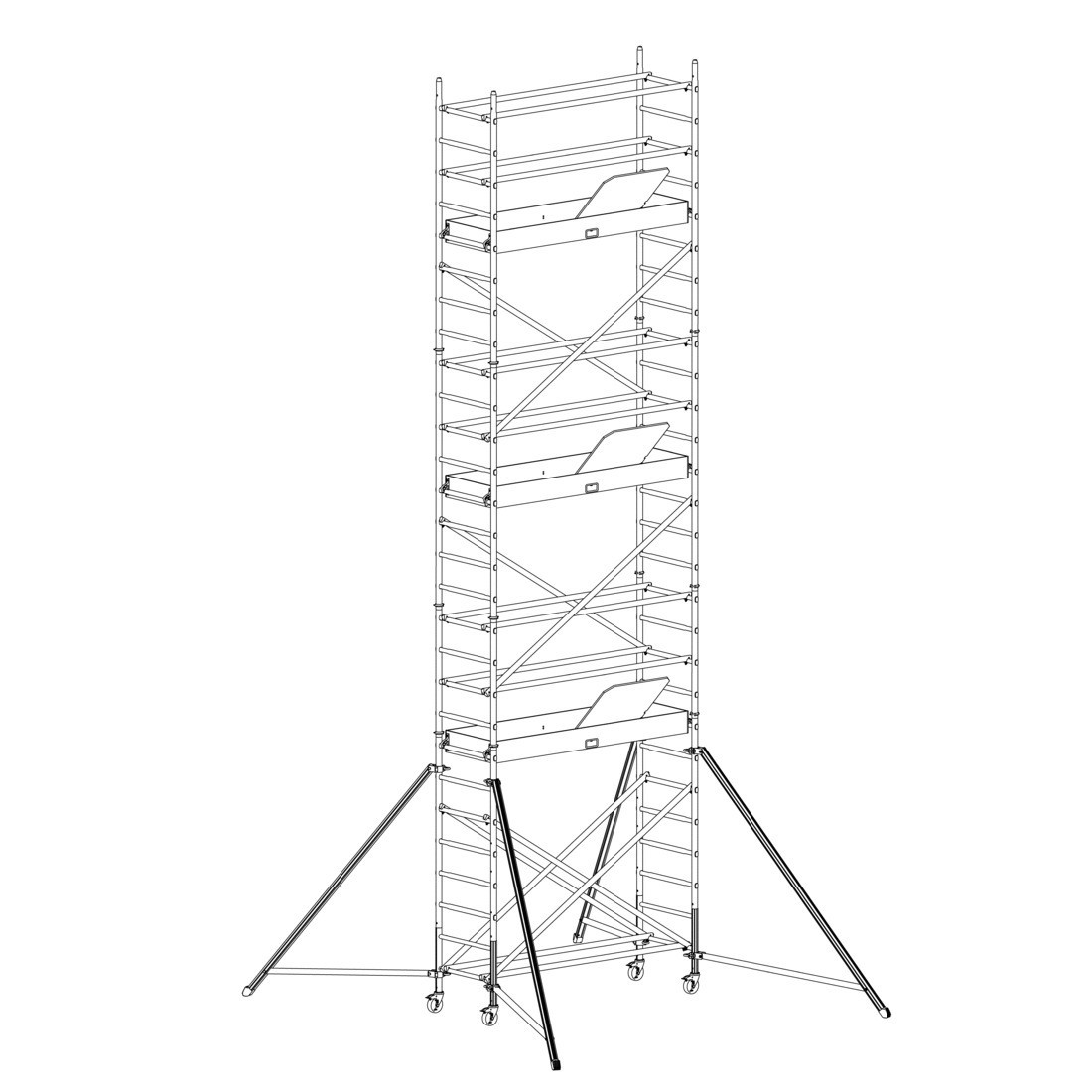 Échafaudage roulant SEECURO BAT - 8,24 m